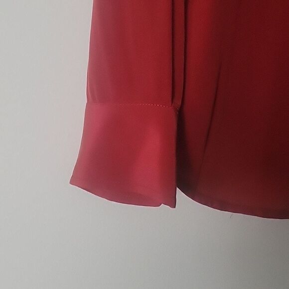 NWT Equipment S Burgundy Silk Button Modest Long Sleeve Office Shirt Top Blouse - Picture 13 of 14